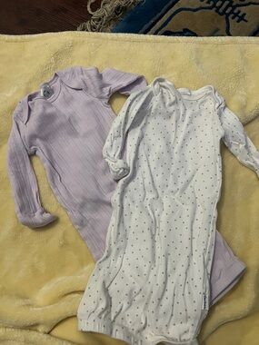 Gerber Light Purple Ribbed Baby Onesie